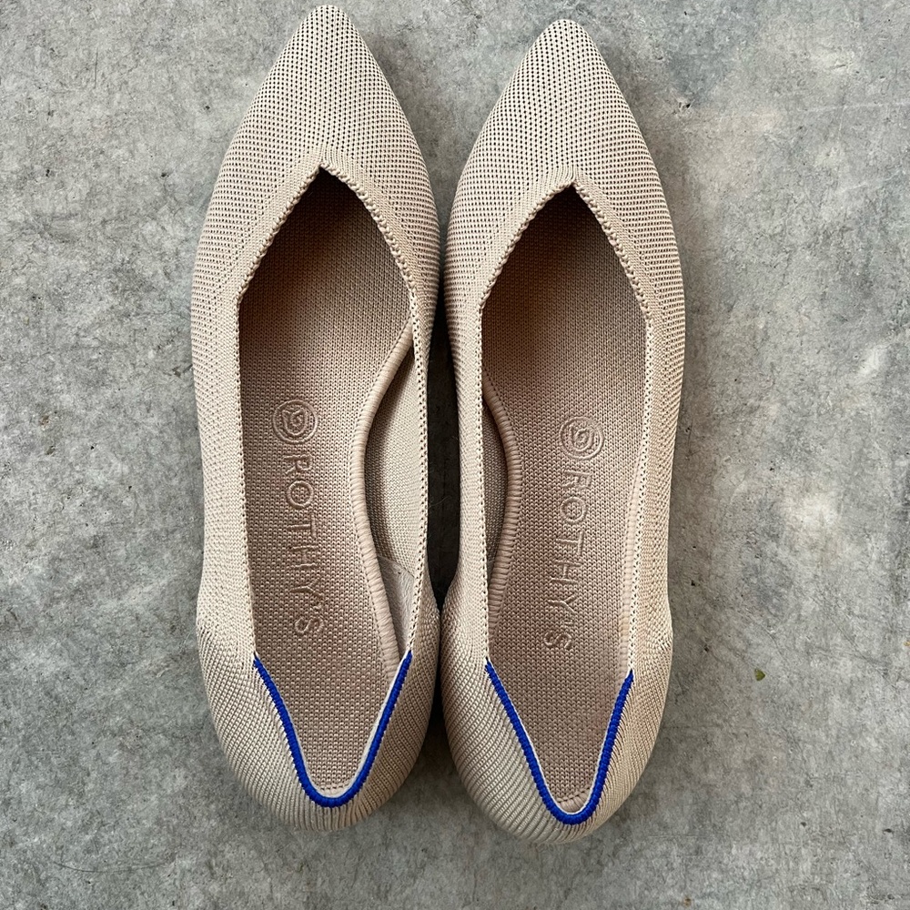 Rothy’s The Point Ecru (Tan) Women’s 8.5